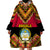 Angola Independence Day Wearable Blanket Hoodie Coat Of Arms Samakaka Pattern - Wonder Print Shop