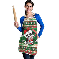 Cute Panda Claus Christmas Apron Panda Santa Claus - Wonder Print Shop