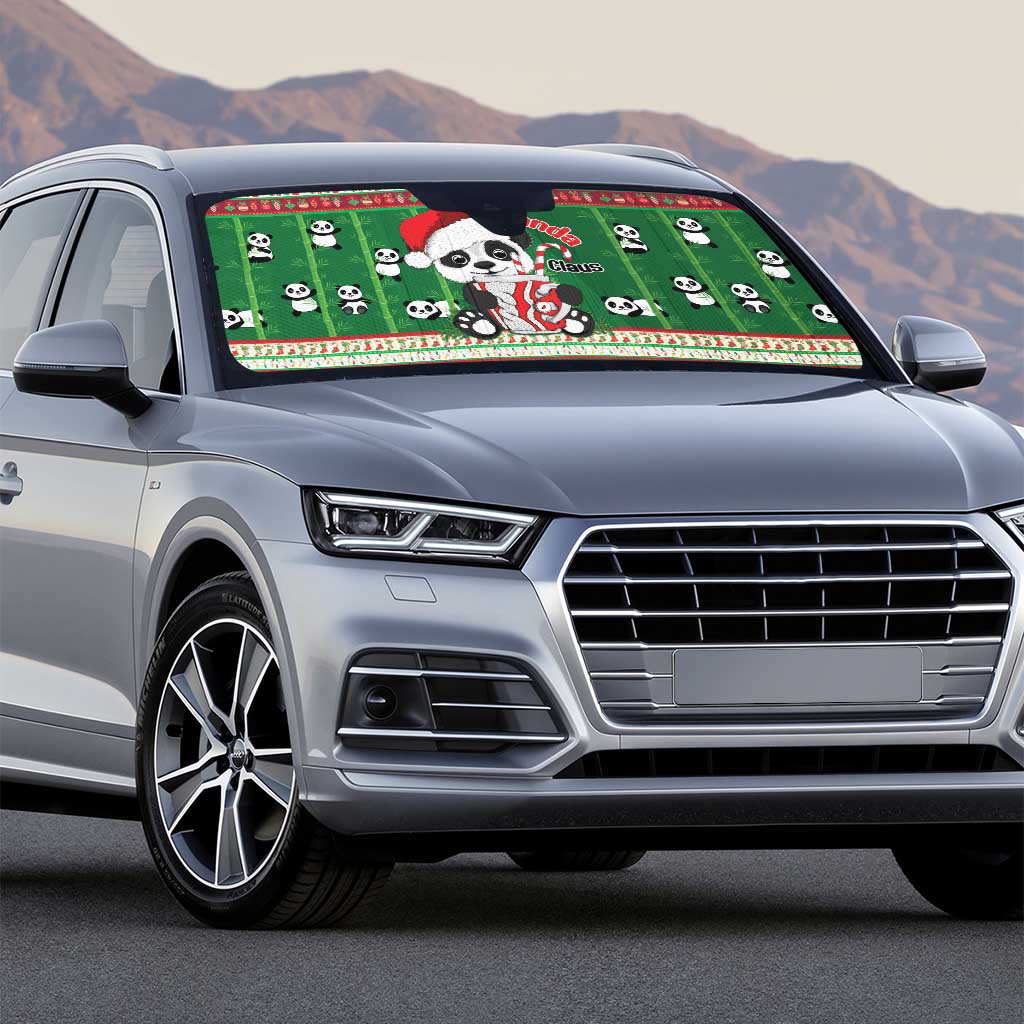 Cute Panda Claus Christmas Auto Sun Shade Panda Santa Claus - Wonder Print Shop