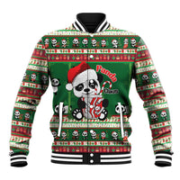 Cute Panda Claus Christmas Baseball Jacket Panda Santa Claus - Wonder Print Shop