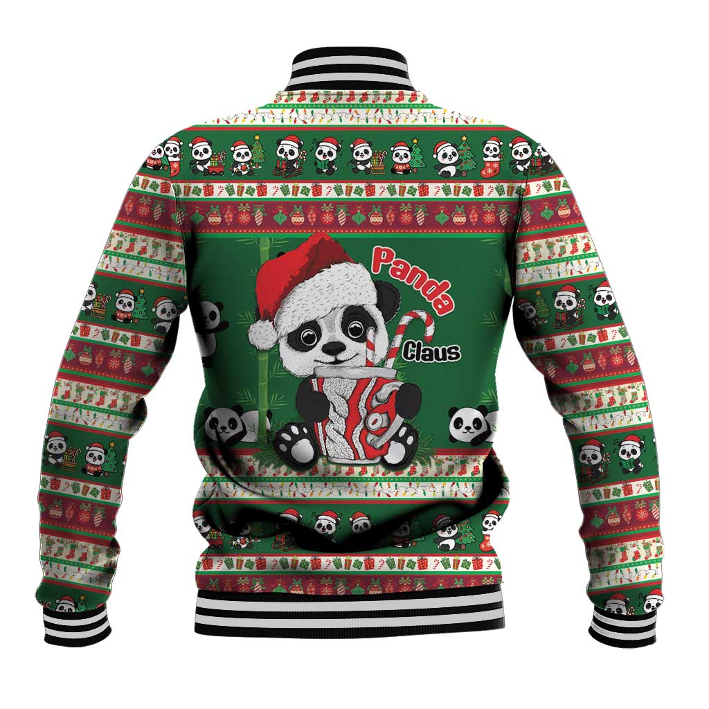 Cute Panda Claus Christmas Baseball Jacket Panda Santa Claus - Wonder Print Shop