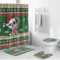Cute Panda Claus Christmas Bathroom Set Panda Santa Claus - Wonder Print Shop