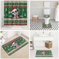 Cute Panda Claus Christmas Bathroom Set Panda Santa Claus - Wonder Print Shop