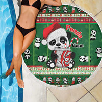 Cute Panda Claus Christmas Beach Blanket Panda Santa Claus - Wonder Print Shop