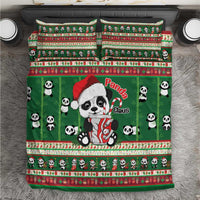 Cute Panda Claus Christmas Bedding Set Panda Santa Claus - Wonder Print Shop