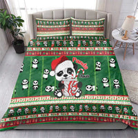 Cute Panda Claus Christmas Bedding Set Panda Santa Claus - Wonder Print Shop