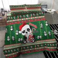 Cute Panda Claus Christmas Bedding Set Panda Santa Claus - Wonder Print Shop
