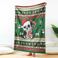 Cute Panda Claus Christmas Blanket Panda Santa Claus - Wonder Print Shop