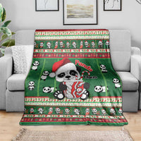 Cute Panda Claus Christmas Blanket Panda Santa Claus - Wonder Print Shop