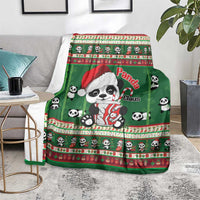 Cute Panda Claus Christmas Blanket Panda Santa Claus - Wonder Print Shop