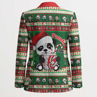 Cute Panda Claus Christmas Blazer Panda Santa Claus - Wonder Print Shop