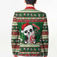 Cute Panda Claus Christmas Blazer Panda Santa Claus - Wonder Print Shop