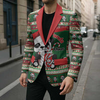 Cute Panda Claus Christmas Blazer Panda Santa Claus - Wonder Print Shop
