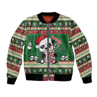 Cute Panda Claus Christmas Bomber Jacket Panda Santa Claus - Wonder Print Shop