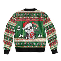Cute Panda Claus Christmas Bomber Jacket Panda Santa Claus - Wonder Print Shop