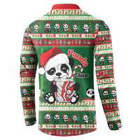 Cute Panda Claus Christmas Button Sweatshirt Panda Santa Claus - Wonder Print Shop