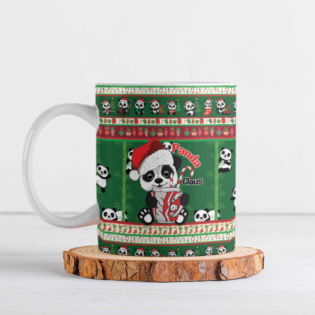 Cute Panda Claus Christmas Ceramic Mug Panda Santa Claus - Wonder Print Shop