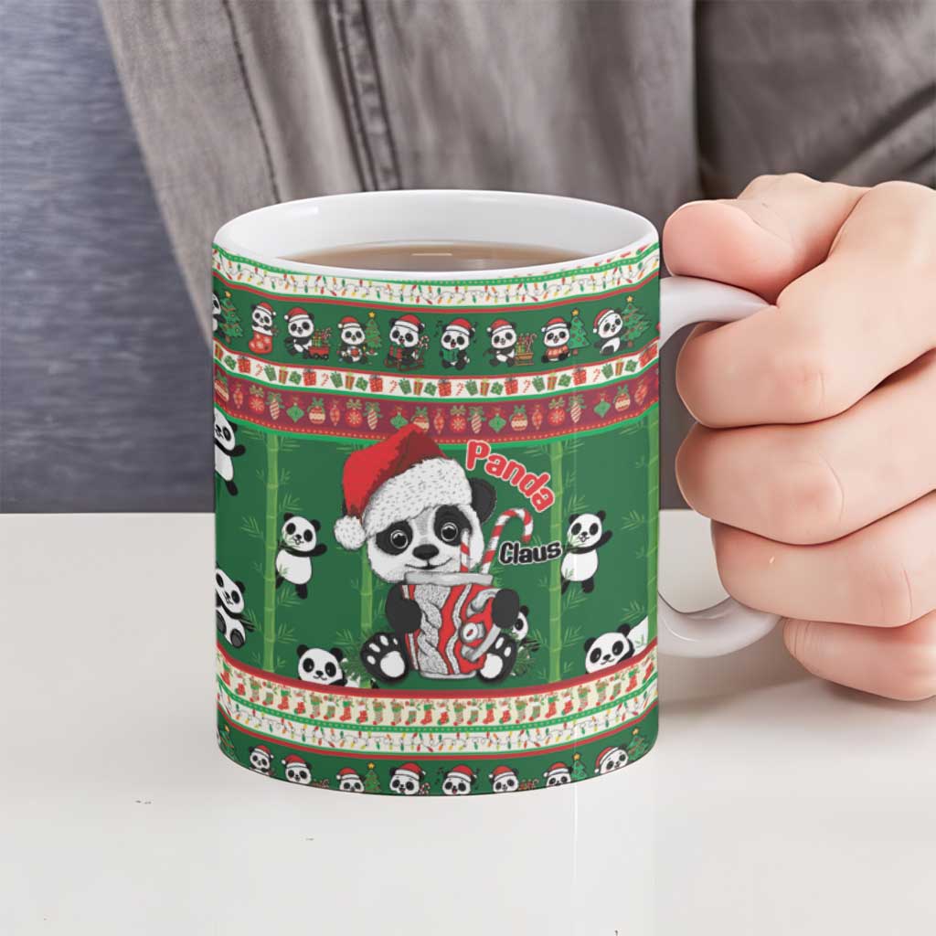 Cute Panda Claus Christmas Ceramic Mug Panda Santa Claus - Wonder Print Shop