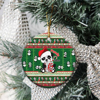 Cute Panda Claus Christmas Ceramic Ornament Panda Santa Claus - Wonder Print Shop