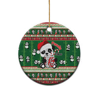 Cute Panda Claus Christmas Ceramic Ornament Panda Santa Claus - Wonder Print Shop