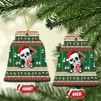 Cute Panda Claus Christmas Ceramic Ornament Panda Santa Claus - Wonder Print Shop