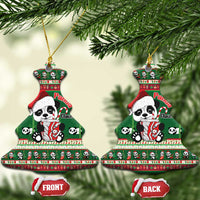 Cute Panda Claus Christmas Ceramic Ornament Panda Santa Claus - Wonder Print Shop