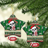 Cute Panda Claus Christmas Ceramic Ornament Panda Santa Claus - Wonder Print Shop
