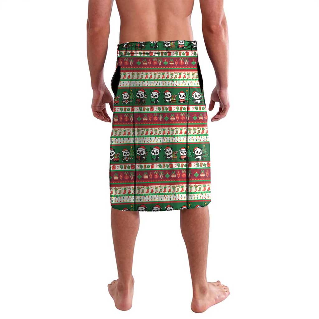 Cute Panda Claus Christmas Lavalava Panda Santa Claus - Wonder Print Shop