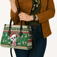 Cute Panda Claus Christmas Leather Bag Panda Santa Claus - Wonder Print Shop