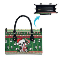 Cute Panda Claus Christmas Leather Bag Panda Santa Claus - Wonder Print Shop