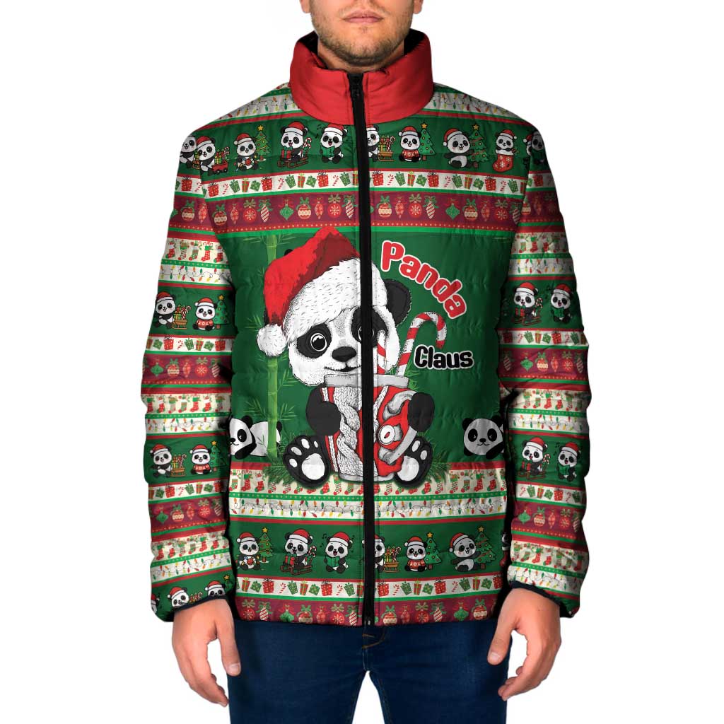 Cute Panda Claus Christmas Padded Jacket Panda Santa Claus - Wonder Print Shop