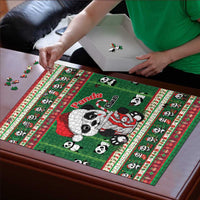 Cute Panda Claus Christmas Puzzle Panda Santa Claus - Wonder Print Shop