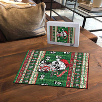 Cute Panda Claus Christmas Puzzle Panda Santa Claus - Wonder Print Shop