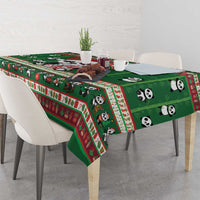 Cute Panda Claus Christmas Tablecloth Panda Santa Claus - Wonder Print Shop