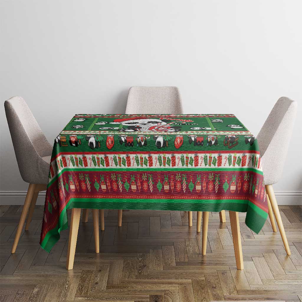 Cute Panda Claus Christmas Tablecloth Panda Santa Claus - Wonder Print Shop