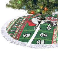Cute Panda Claus Christmas Tree Skirt Panda Santa Claus - Wonder Print Shop