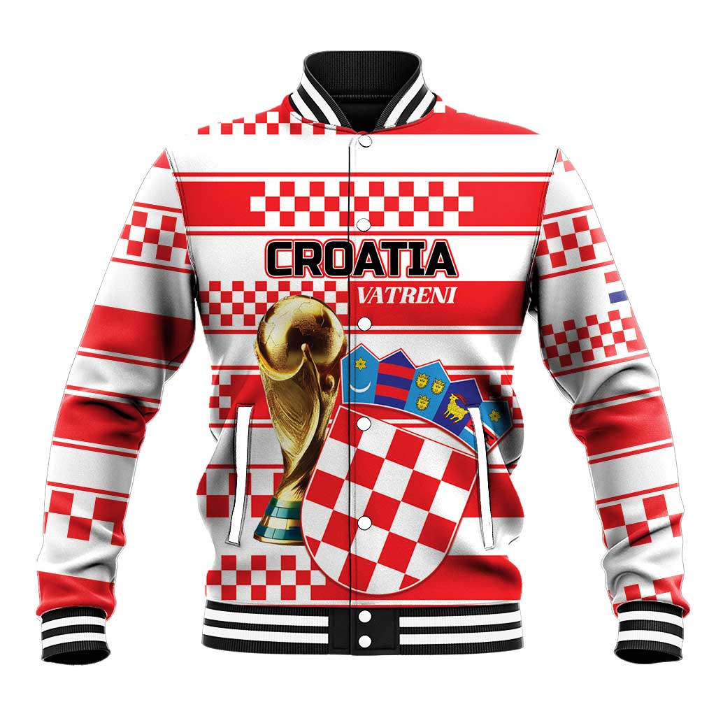 Custom World Football Croatia 2026 Baseball Jacket Vatreni Hrabar Broj - Wonder Print Shop