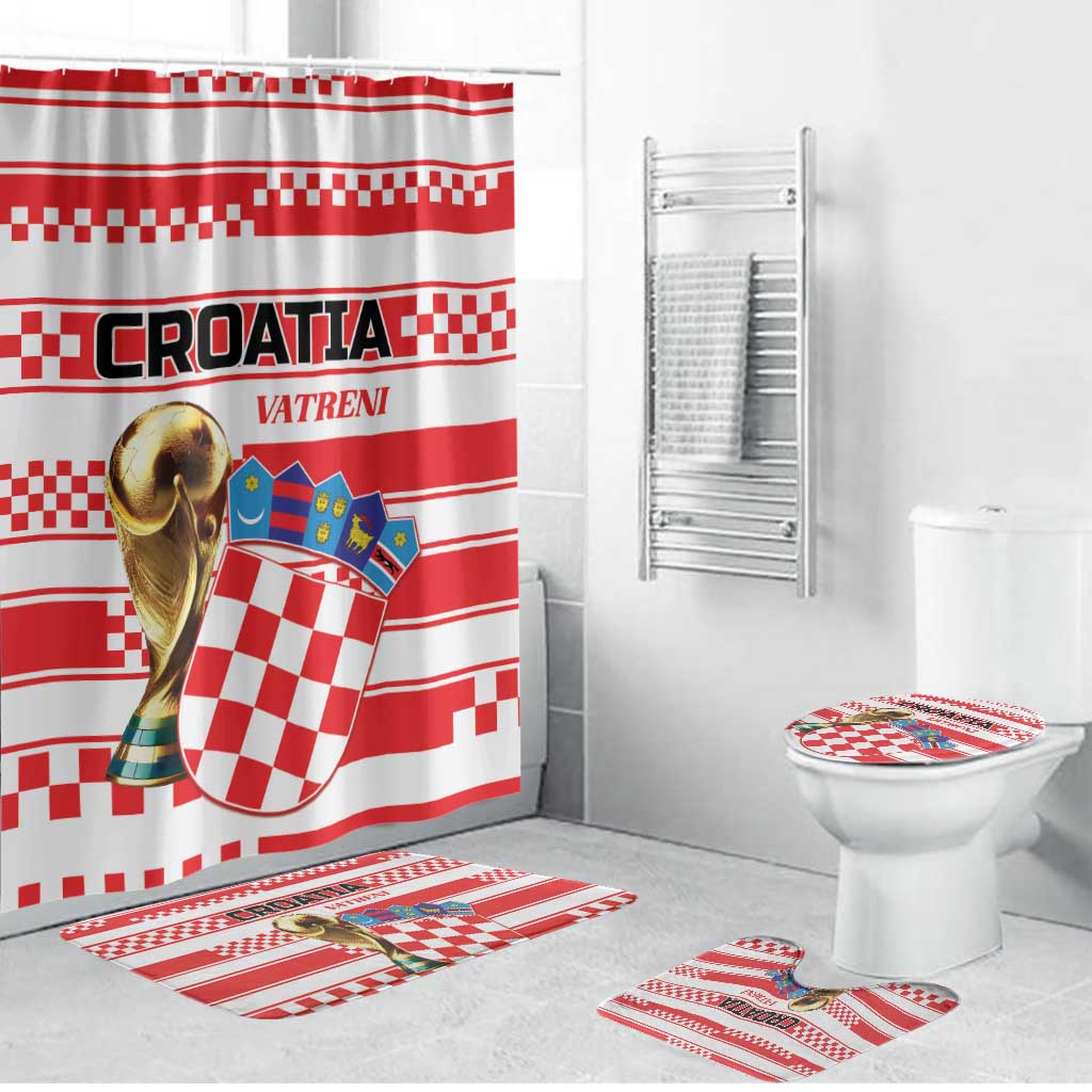 World Football Croatia 2026 Bathroom Set Vatreni Hrabar Broj - Wonder Print Shop