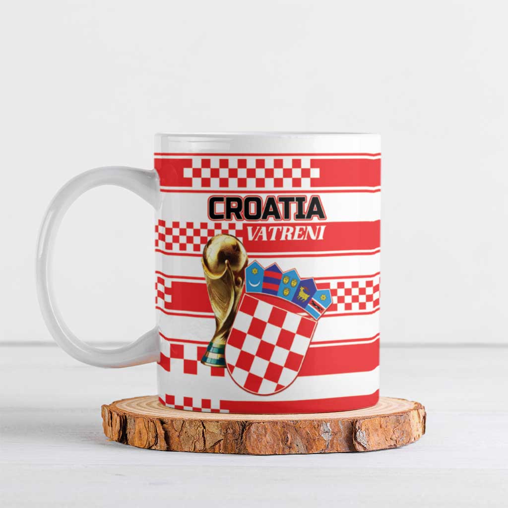 Custom World Football Croatia 2026 Ceramic Mug Vatreni Hrabar Broj - Wonder Print Shop