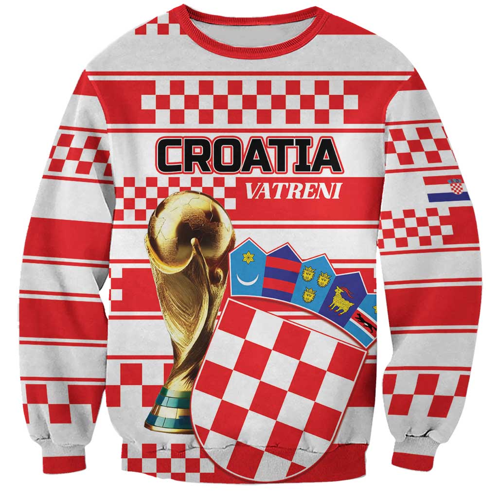 Custom World Football Croatia 2026 Sweatshirt Vatreni Hrabar Broj - Wonder Print Shop