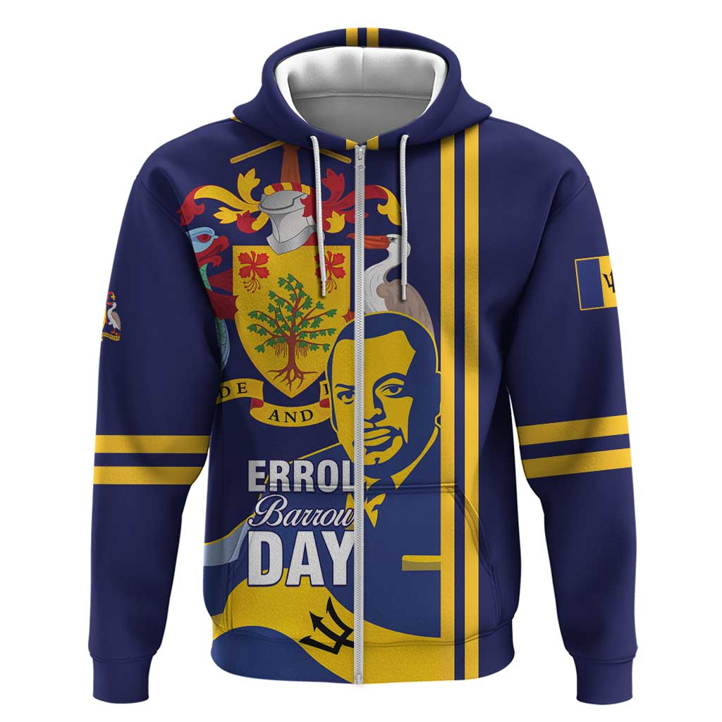 Barbados Errol Barrow Day Zip Hoodie Barbadian Father of Independence - Wonder Print Shop