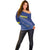 Custom Curacao Football Off Shoulder Sweater La Familia Azul Go Champion