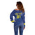 Custom Curacao Football Off Shoulder Sweater La Familia Azul Go Champion