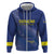 Custom Curacao Football Zip Hoodie La Familia Azul Go Champion