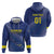 Custom Curacao Football Zip Hoodie La Familia Azul Go Champion