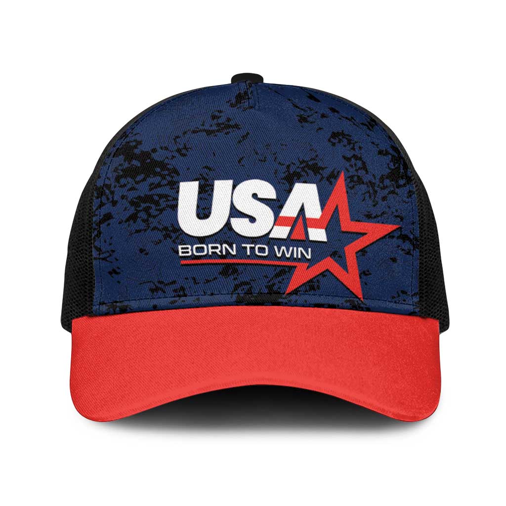USA Soccer Team Baseball Net Cap Born To Win - Wonder Print Shop