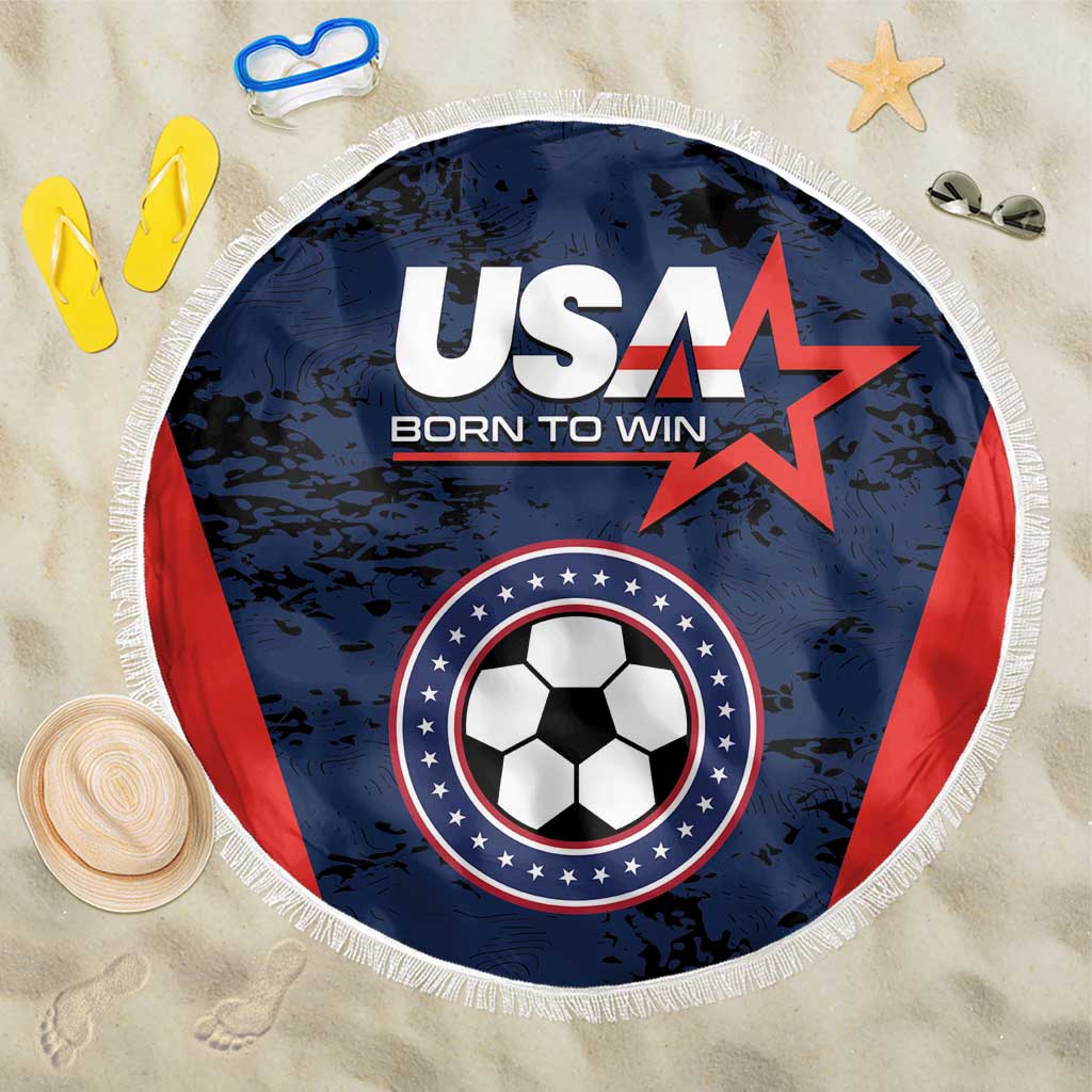 USA Soccer Team Beach Blanket Born To Win