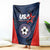 USA Soccer Team Blanket Born To Win