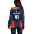 Custom USA Soccer Team Off Shoulder Sweater Born To Win