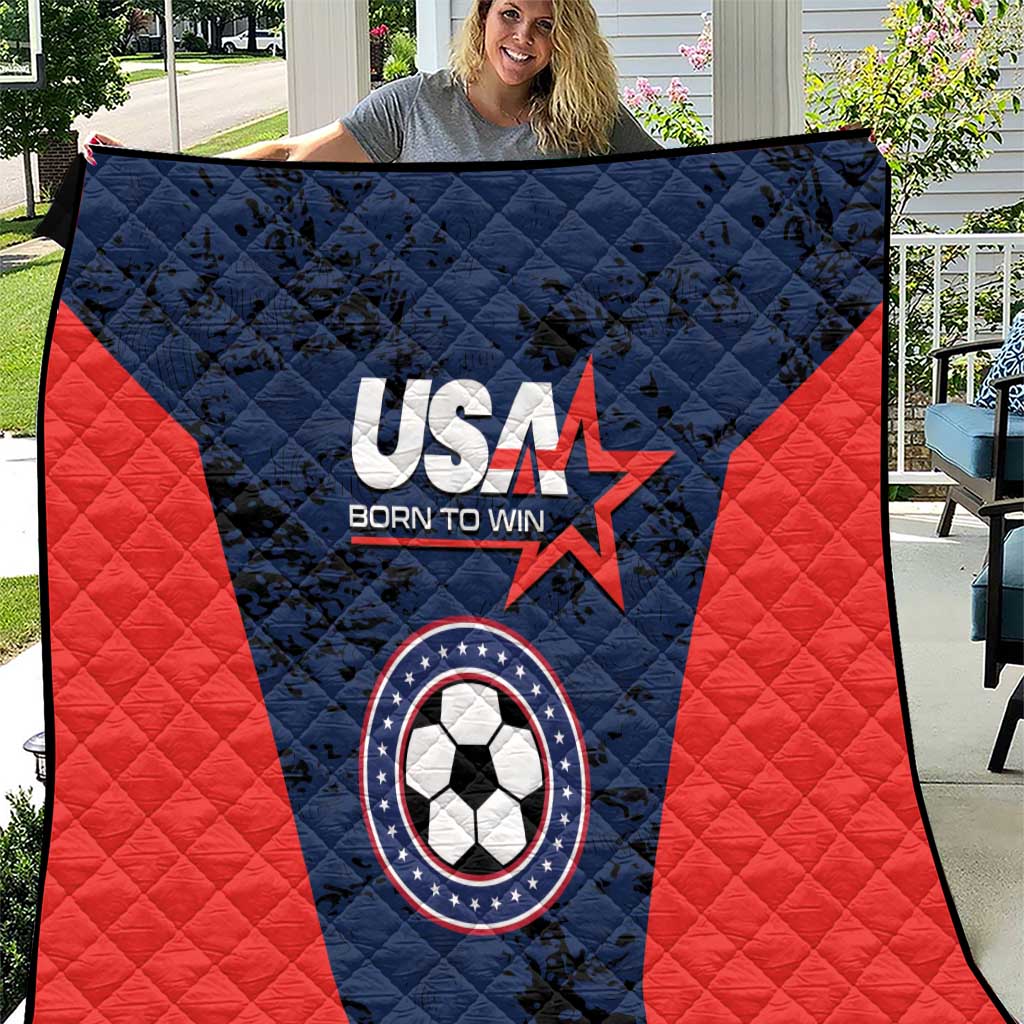 USA Soccer Team Quilt Born To Win